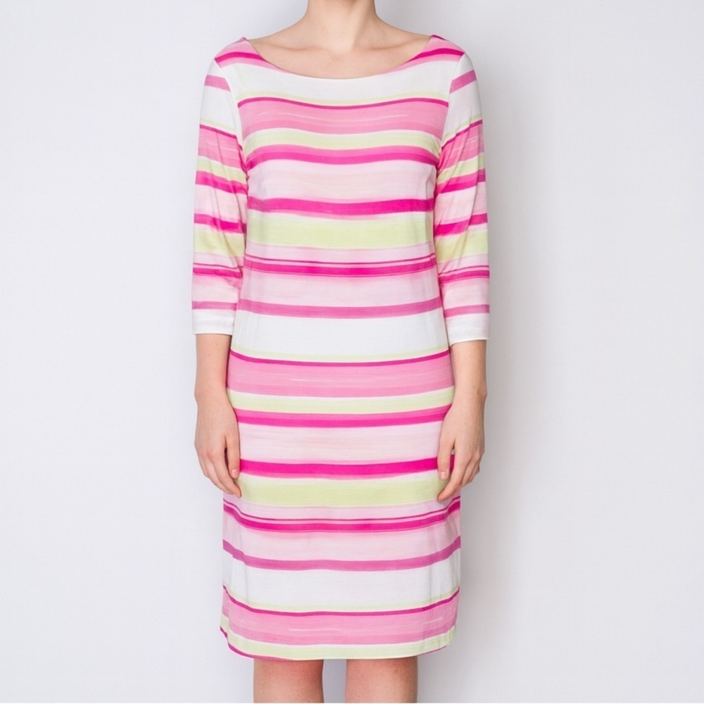anthropologie knitted and knotted dress Brooks Brothers | Dresses | Brooks Brothers Pink Green Striped Jersey Size Medium short-sleeves